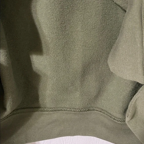 GAP Dark Green Pullover Classic Crewneck Fleece Lined with White Logo Size XL - Picture 7 of 8